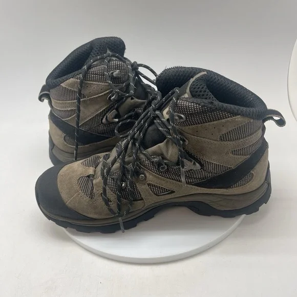 Salomon Boots Mens 8.5 Discovery GTX 119600 Brown Lace Up Hiking Athletic Shoes - Picture 7 of 9